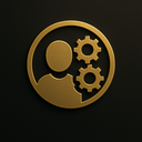 Gold geometric icon for established small business owners
